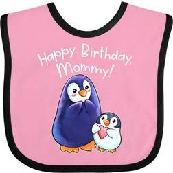 Inktastic Happy Birthday Mommy Cute Penguins Baby Bib