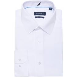 Nautica Men's Slim Fit Supershirt Dress Shirt White White