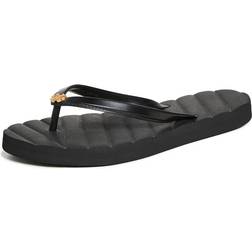 Tory Burch Women's Kira Flip Flops, Perfect Black/Gold