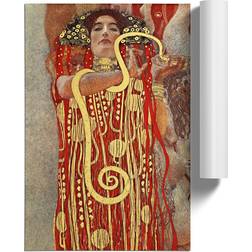 East Urban Home Hygeia by Gustav Klimt Brown/Cream/Red Poster 21x30cm