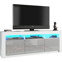 Living Room High Gloss White /Grey TV Bench 160x60cm