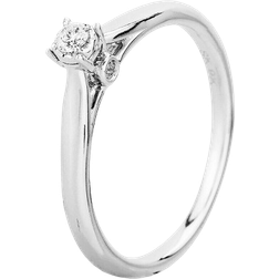 thbaker Solitaire Ring - White Gold/Diamonds