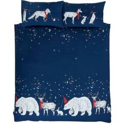 MCU Polar Bears & Friends Navy Duvet Set Double 27x200cm