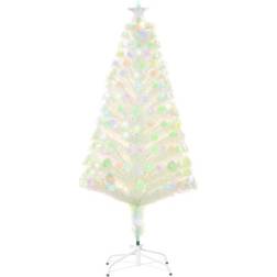 Homcom Prelit Artificial White Christmas Tree 150cm