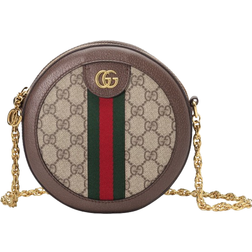 Gucci Ophidia Mini GG Round Shoulder Bag - Beige/Ebony