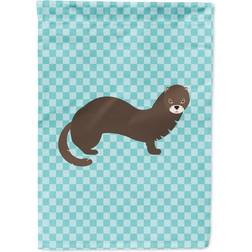 Caroline's Treasures Russian or European Mink Blue Check Flag 11x15"