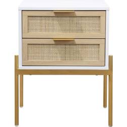 Nathan James 2-Drawer Bedside Table 14.1x18.5" 2