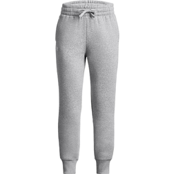 Under Armour Girl's UA Rival Fleece Joggers - Mod Gray Light Heather/White