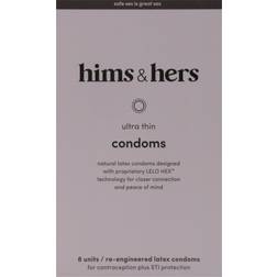 Hims & Hers Natural Latex Protect Condoms 8-pack