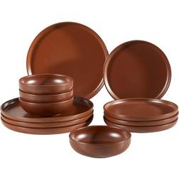 Creatable Uno Brown Dinner Set 12pcs