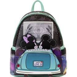 Loungefly Mickey & Minnie Date Night Drive In Lenticular Mini Backpack - Multicolour