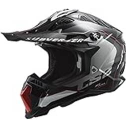 LS2 Crosshjelm MX700 Subverter - Svart/Sølv/Titanium
