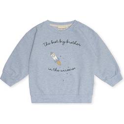 That's Mine Finley Big Brother Sweatshirt - Light Blue Melange