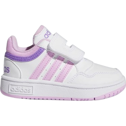 Adidas Toddler's Hoops Shoes - Cloud White/Bliss Lilac/Violet Fusion