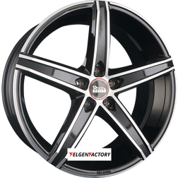 Mam felgen ox-18 8,5x19 et45 5x114,3 black front polish bfp 19zoll Schwarz frontpoliert