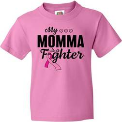 Inktastic Breast Cancer Awareness My Momma is Fighter Youth T-Shirt