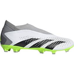 adidas Predator Accuracy.3 Laceless FG - Cloud White/Core Black/Lucid Lemon