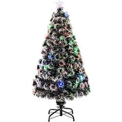 Homcom Pre-Lit Artificial Frosted Christmas Tree 120cm