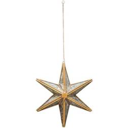 Ivyline Hanging Glass Star Gold Christmas Tree Ornament 4.5cm