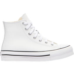 Converse Chuck Taylor All Star Lift Platform Leather - White/Natural Ivory/Black