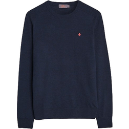 Morris Merino Oneck Sweater - Navy