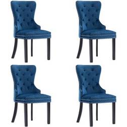 vidaXL Dining Chairs Blue Chaise de Cuisine 98.5cm 4pcs