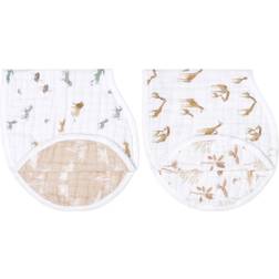 Aden + Anais Organic Cotton Burpy Bib 2-pack Safari Dreams