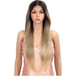 ICON Style Icon Easy-360 Lace Front Wigs 27&quot Free Part Lace Frontal Wigs Long Straight Wig Ombre Blonde