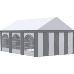 OutSunny 6 4m Grey Marquee Gazebo Tent