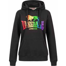 Lonsdale Ramelton Hoodie - Black/Rainbow