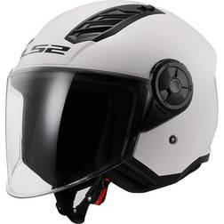 LS2 Avokypärä OF616 Airflow II Solid Glossy - Valkoinen