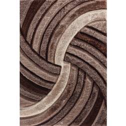 Serdim Rugs California Swirl Shaggy X Brown