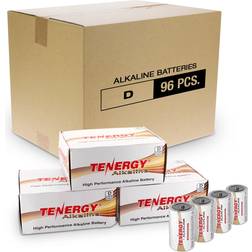 Tenergy D Size Alkaline Batteries Compatible 96-pack