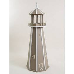 Bed Bath & Beyond Wooden Lighthouse Clay/White Lamp Post 66"