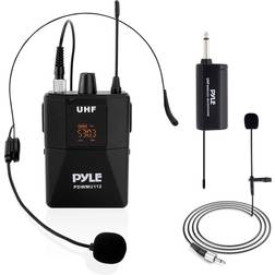 Pyle Pyle UHF Wireless Microphone System Kit Portable Professional Cordless Microphone Set Wireless Mic Kit w/Headset Mic, Lavalier Mic, Beltpack Transmitter, Receiver Karaoke & Conference PDWMU112
