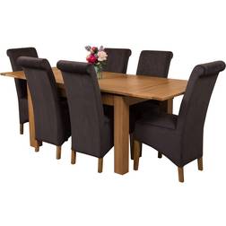 Modern Furniture Direct Richmond Solid Oak Dining Set 78x220cm 7pcs