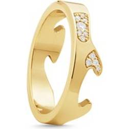 Georg Jensen Fusion 18ct Yellow Gold Diamond Pave End Ring AB