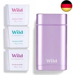 Wild Natural Refillable Deodorant Aluminium Free 3 x 40g
