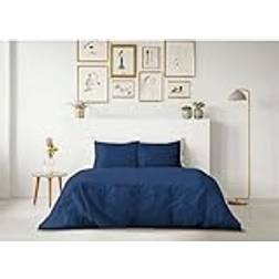 Parure 220x240 cm - 100% Coton - Bleu Housse de couette