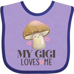 Inktastic My Gigi Loves Me Mushroom Baby Bib