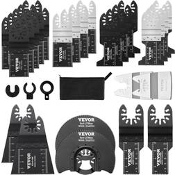 VEVOR 30PCS Multi Tool Blades Kits, Universal Quick Release Oscillating Saw Blades, 8 Types Wood Metal Plastic Oscillating Tool Blades, Fit Dewalt Bosch Milwaukee Hitachi Chicago Craftsman