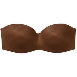 PINK Wear Everywhere Strapless Push-Up Bra, Brown, Women's Bras PINK