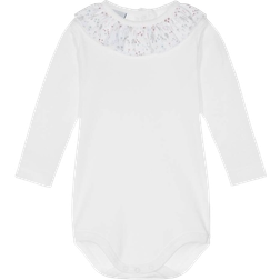 Babidu Baby Girl's Cotton Jersey Bodysuit - White