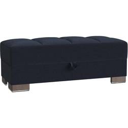 Ottomanson Ottoman With Storage Dark Blue Pouffe 19"