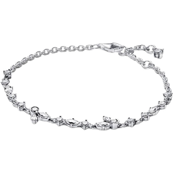 Pandora Sparkling Herbarium Cluster Chain Bracelet - Silver/Transparent