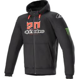 Alpinestars FQ20 Chrome Ignition Monster Hoodie - Svart/Vit/Ljusröd