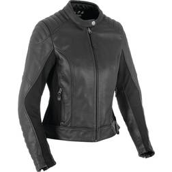 Oxford Beckley Ladies Chaqueta de cuero de motocicleta, negro, tamaño para mujer Mujer