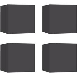 vidaXL 804489 Grey Wall Cabinet 30.5x30cm 4pcs