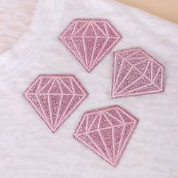 Shein Diamond Embroidered Iron-on Patch 4pcs