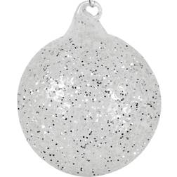 Glitter Bauble Clear Christmas Tree Ornament 8cm